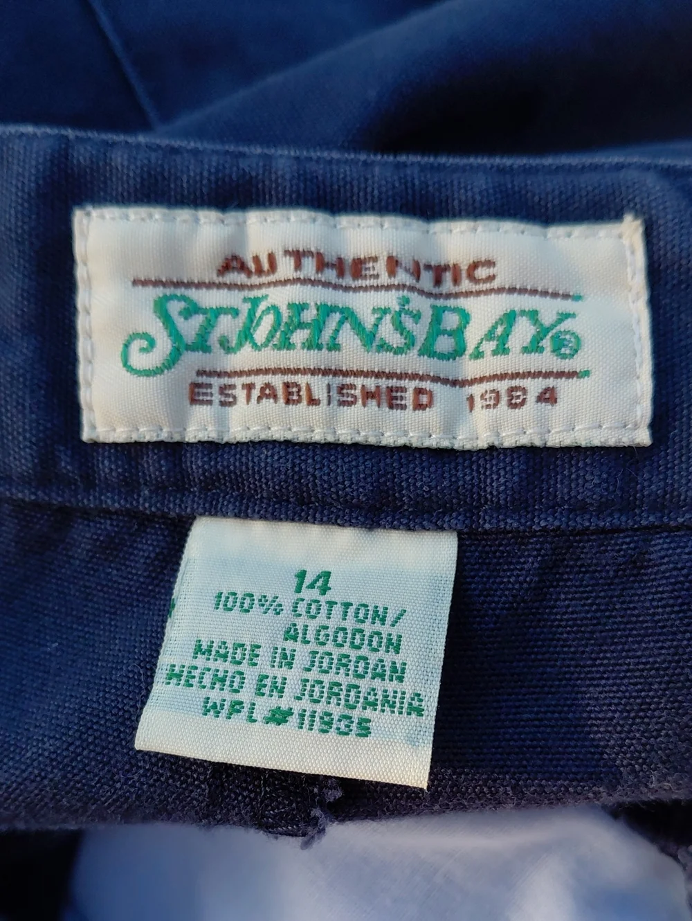 Vintage St. John's Bay Navy Blue High-rise Shorts Women's 14